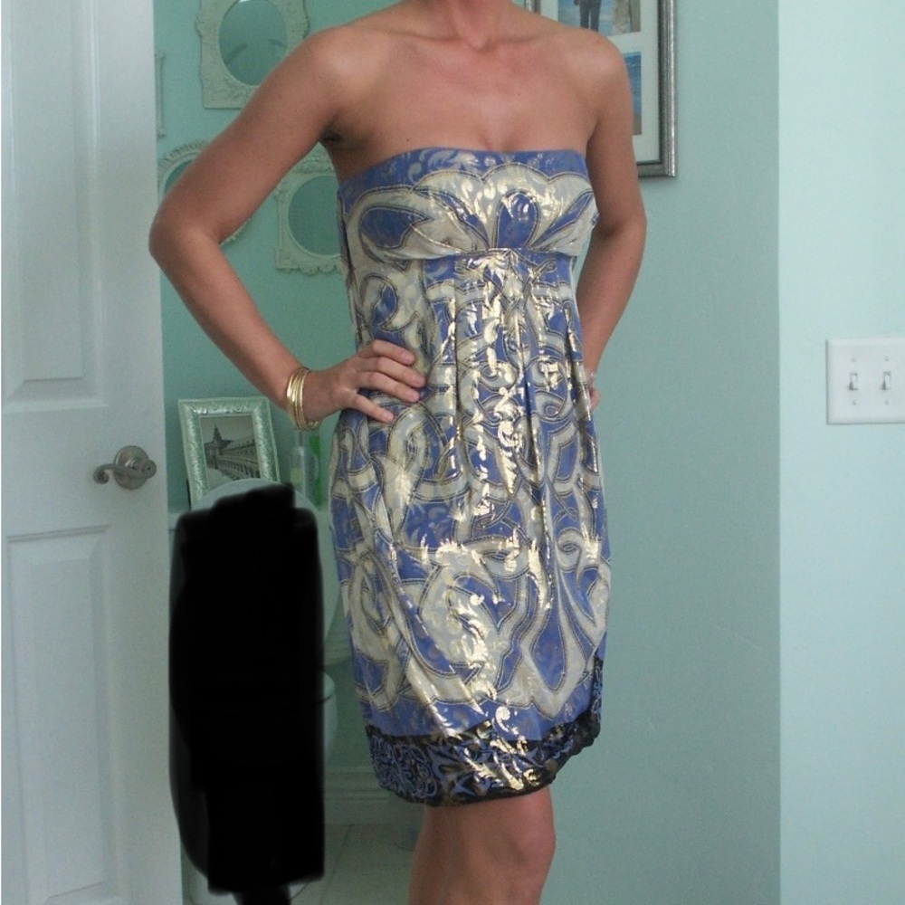 Nicole miller collection size 6 strapless cocktail dress